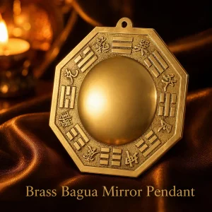 Brass Bagua Mirror Pendant