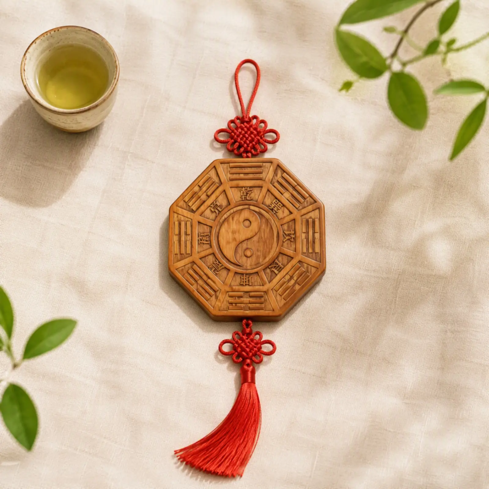 Peach Wood Bagua Plate