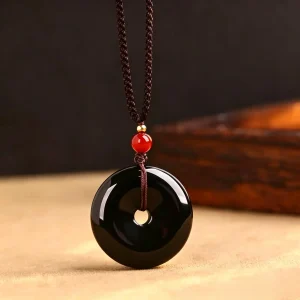 Black Agate Peace Buckle
