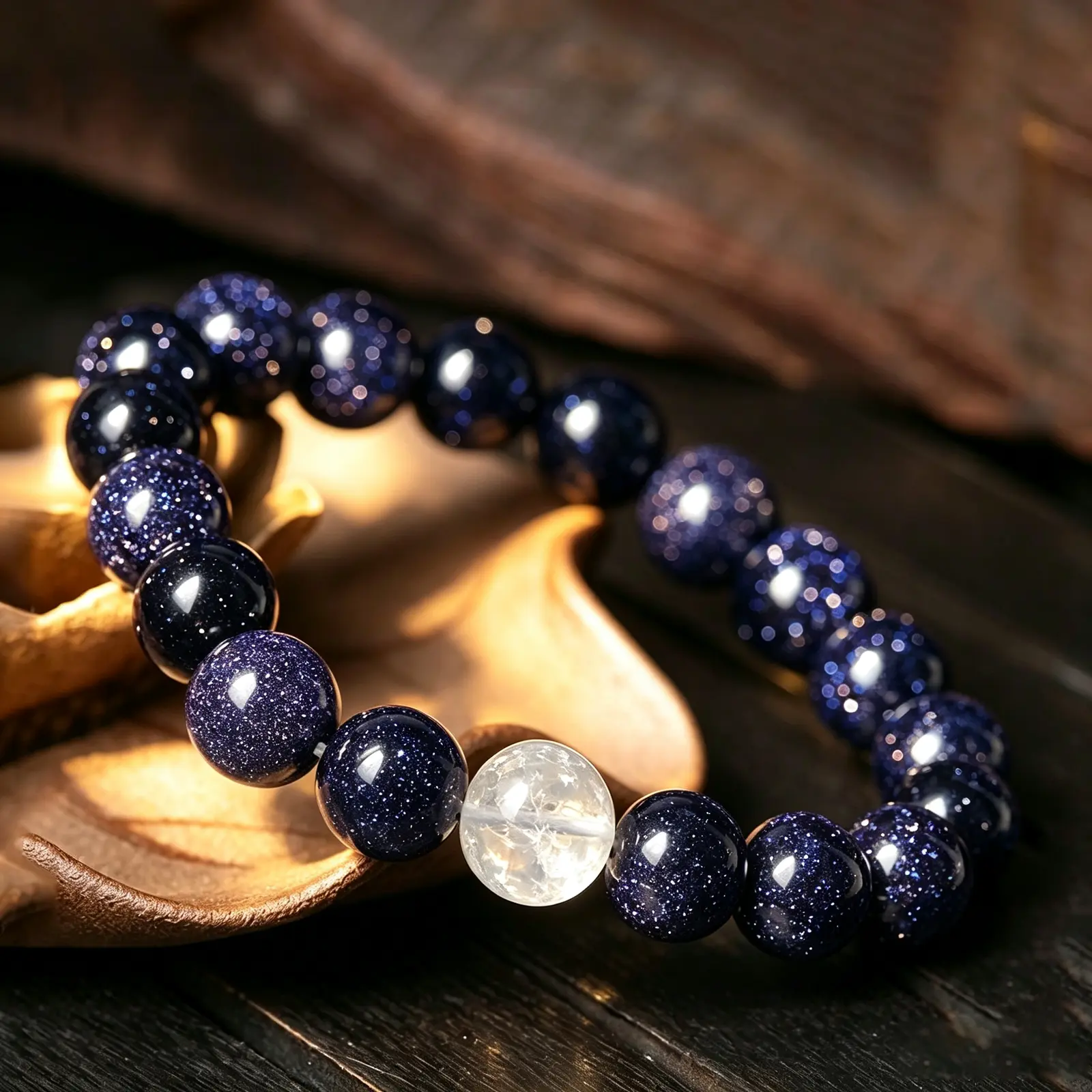 Blue Sandstone Wisdom Bracelet