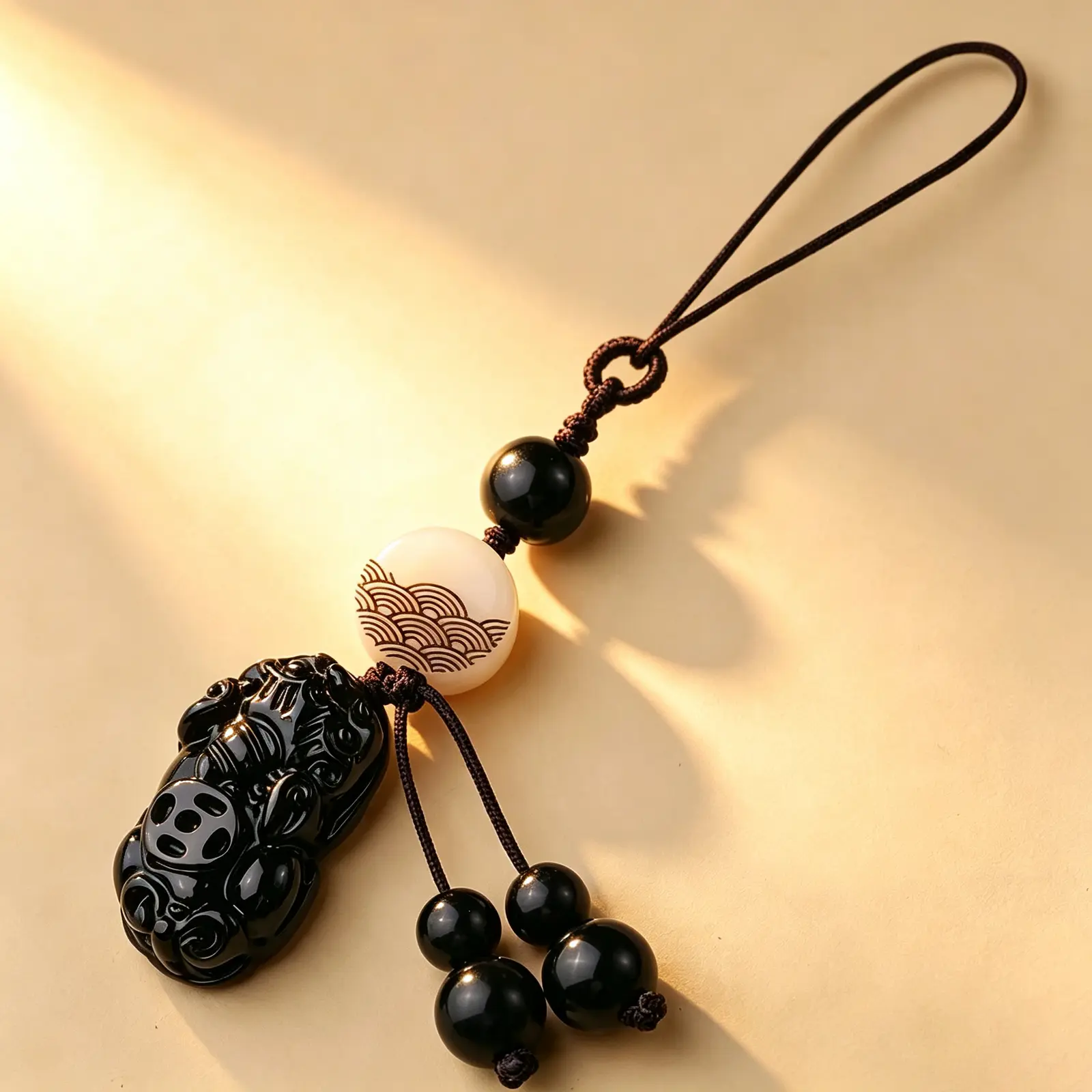 Black Agate Pixiu Pendant