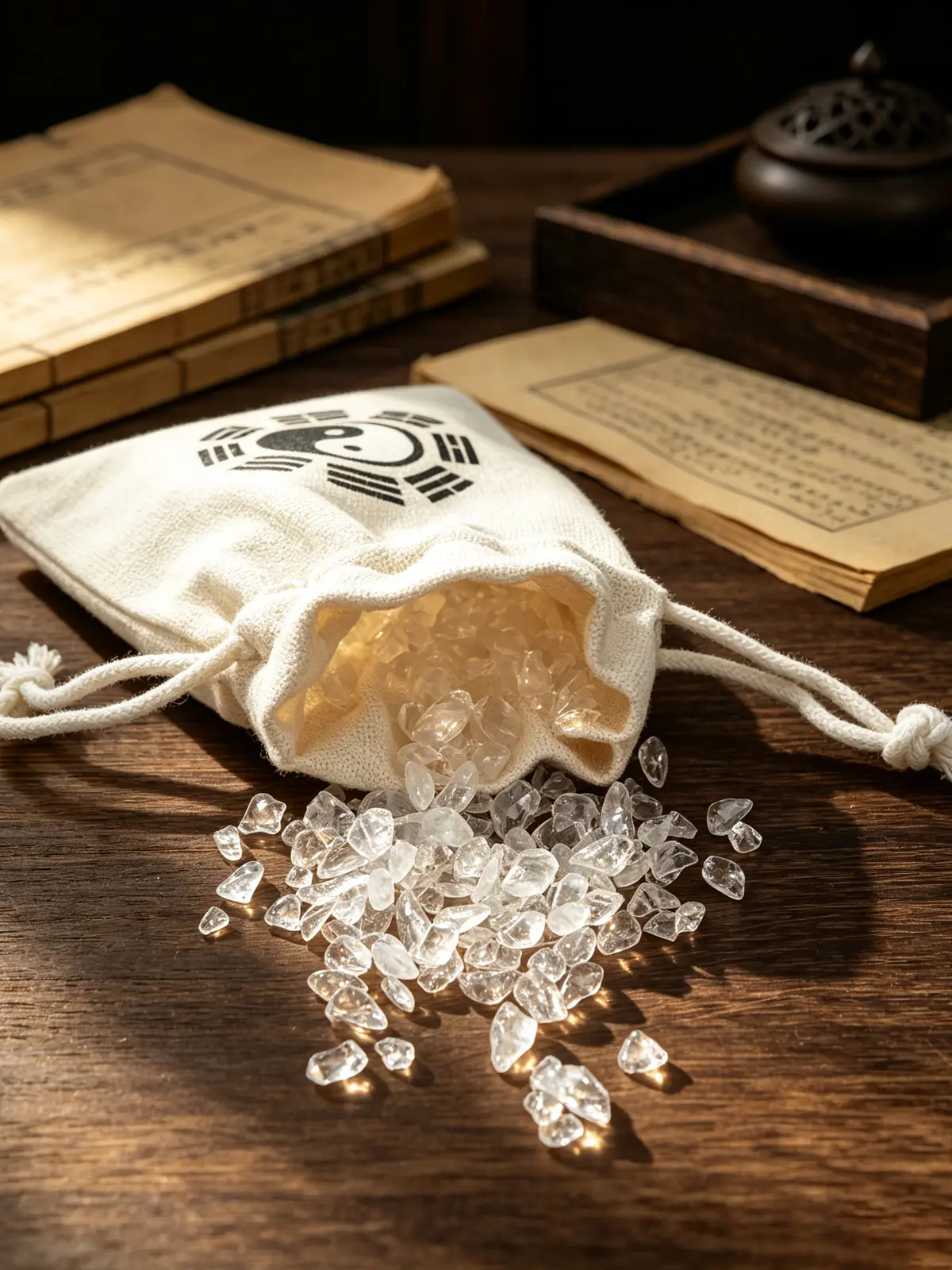 Clear Quartz Chip Purifying Pouch