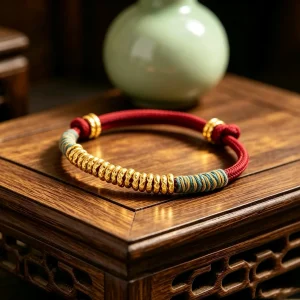 Red String Bagua Knot Bracelet