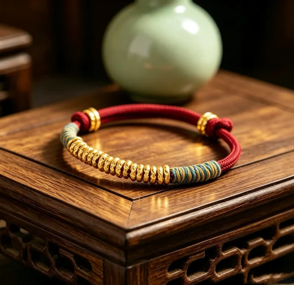 Red String Bagua Knot Bracelet