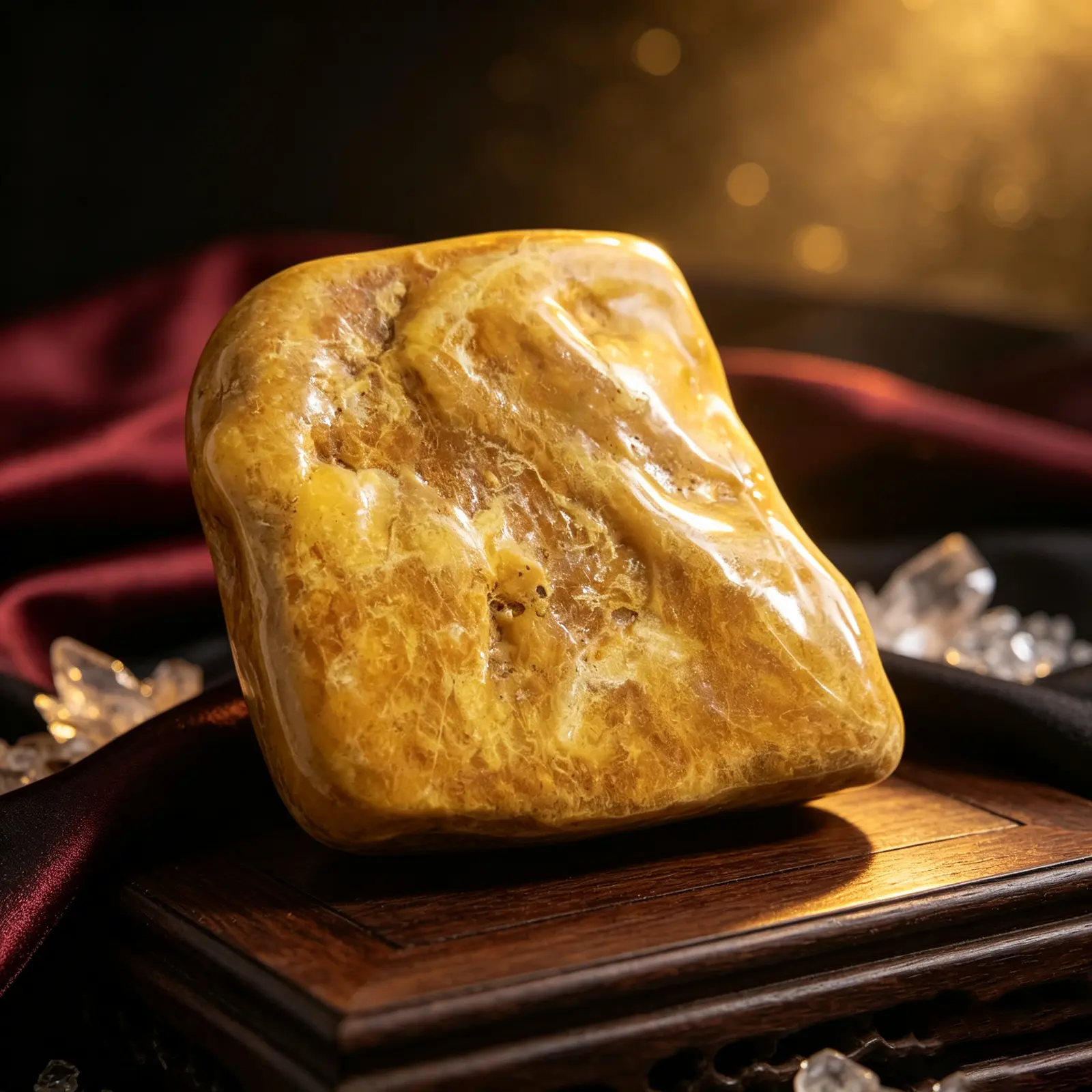 Yellow Wax Stone Ornament