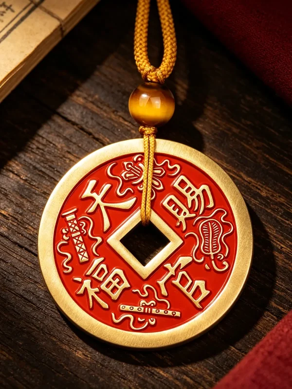 Brass Bagua Peace Medallion