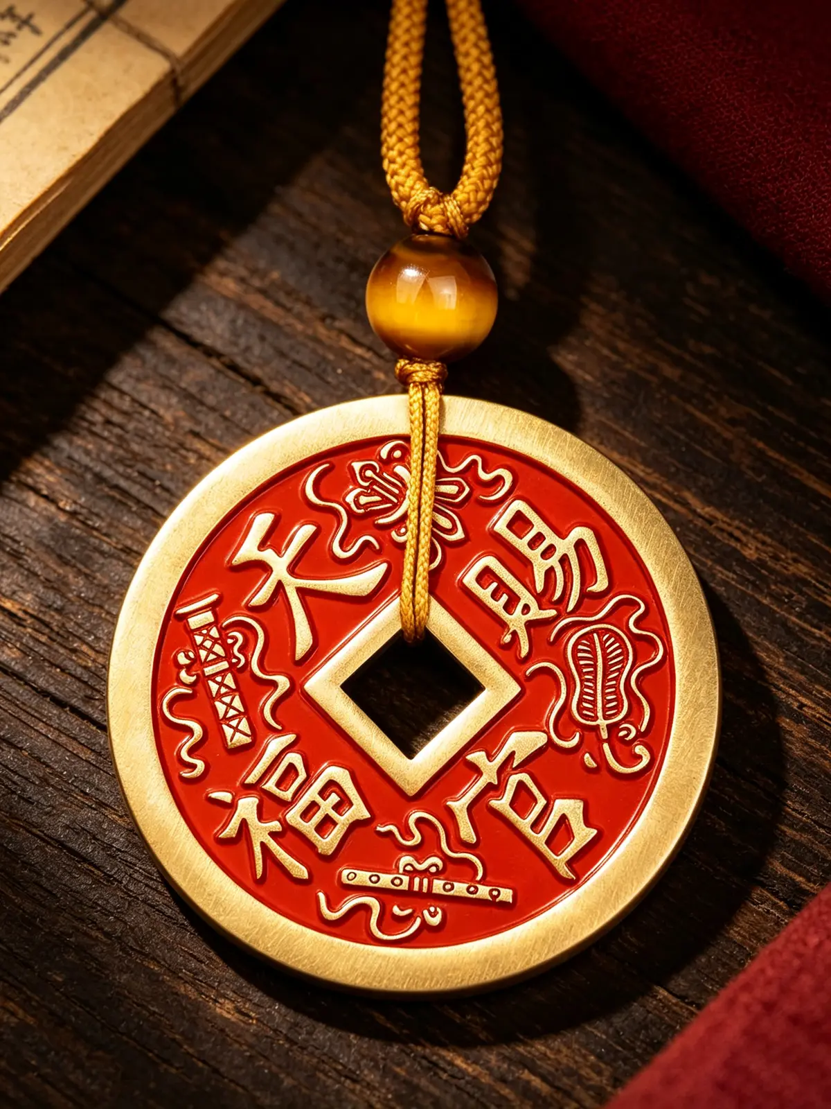 Brass Bagua Peace Medallion
